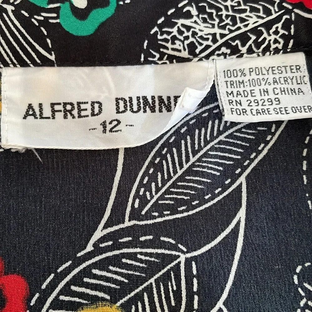 Vintage Alfred Dunner‎ Floral Matching Skirt & Top Set Size 12/14